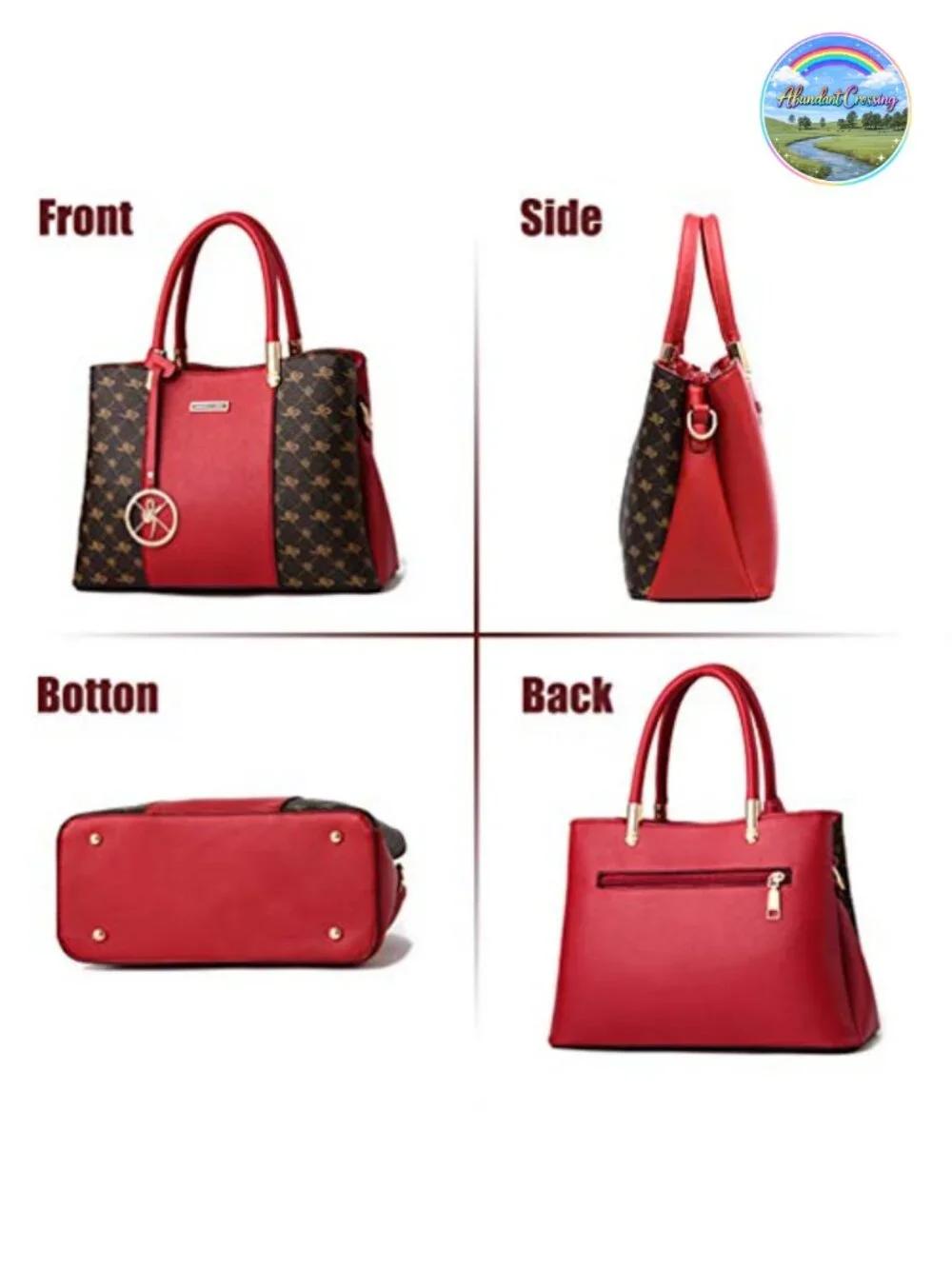 PU Leather Satchel Handbag Tote Crossbody Messenger Shoulder Bag